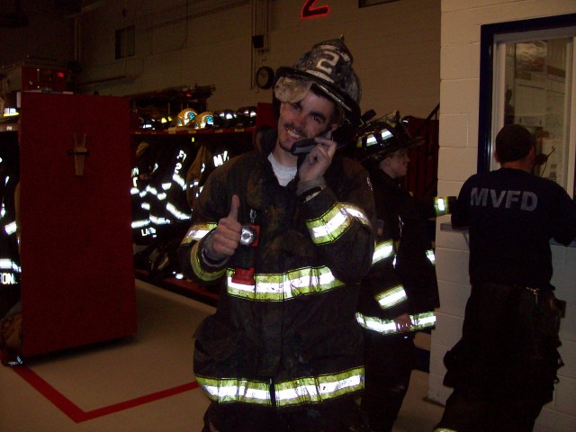 Doc gives a thumbs up after returning from a recent job, its 2am who could you possibly be talking too? 